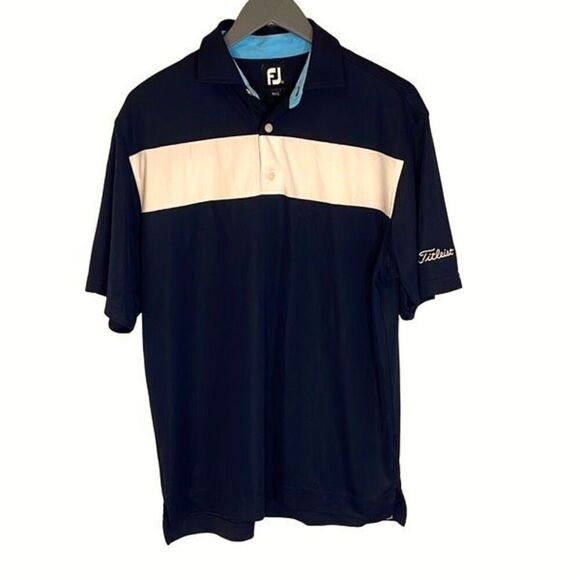 Titleist Foot Joy Polo Golf Shirt. Size Medium. Navy - Picture 1 of 8